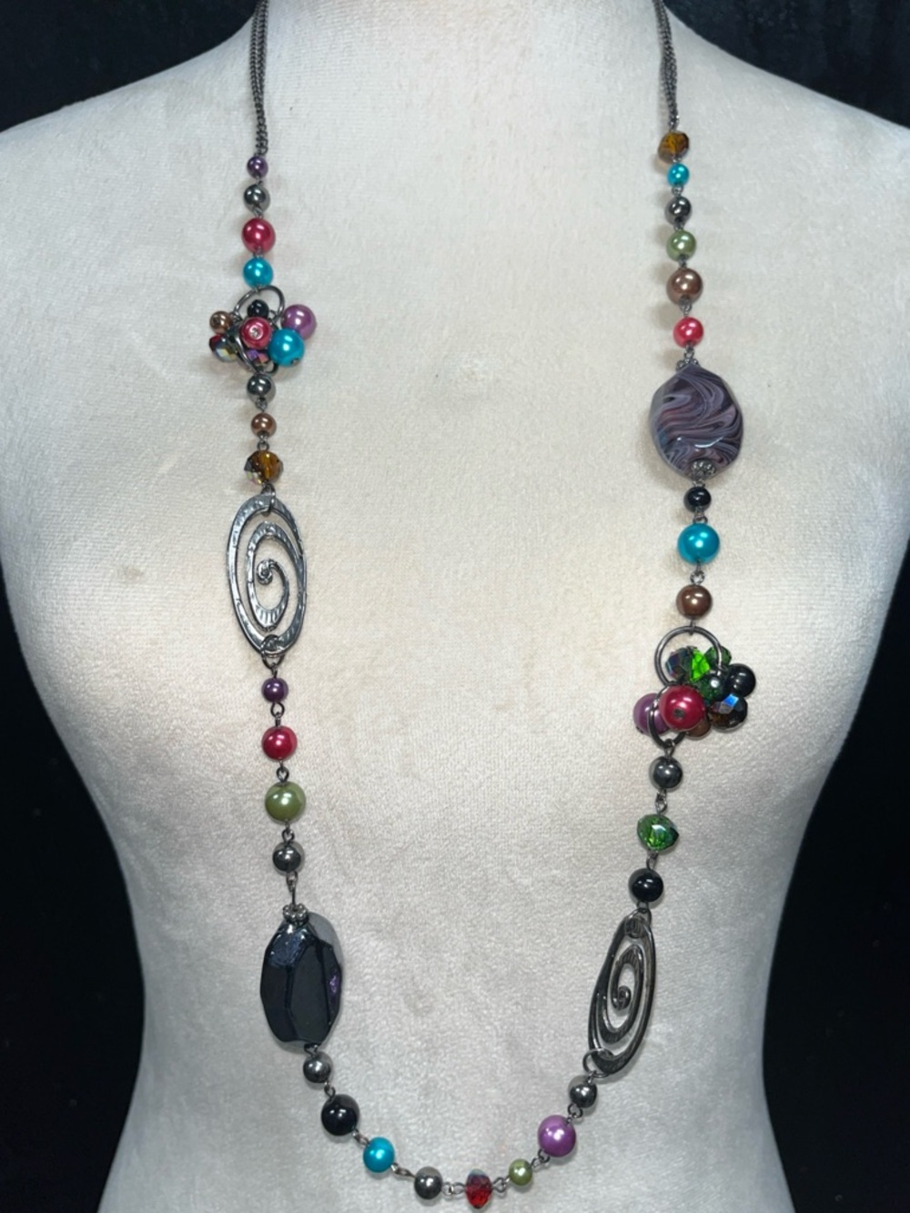 Multicolor Beaded Long Necklace